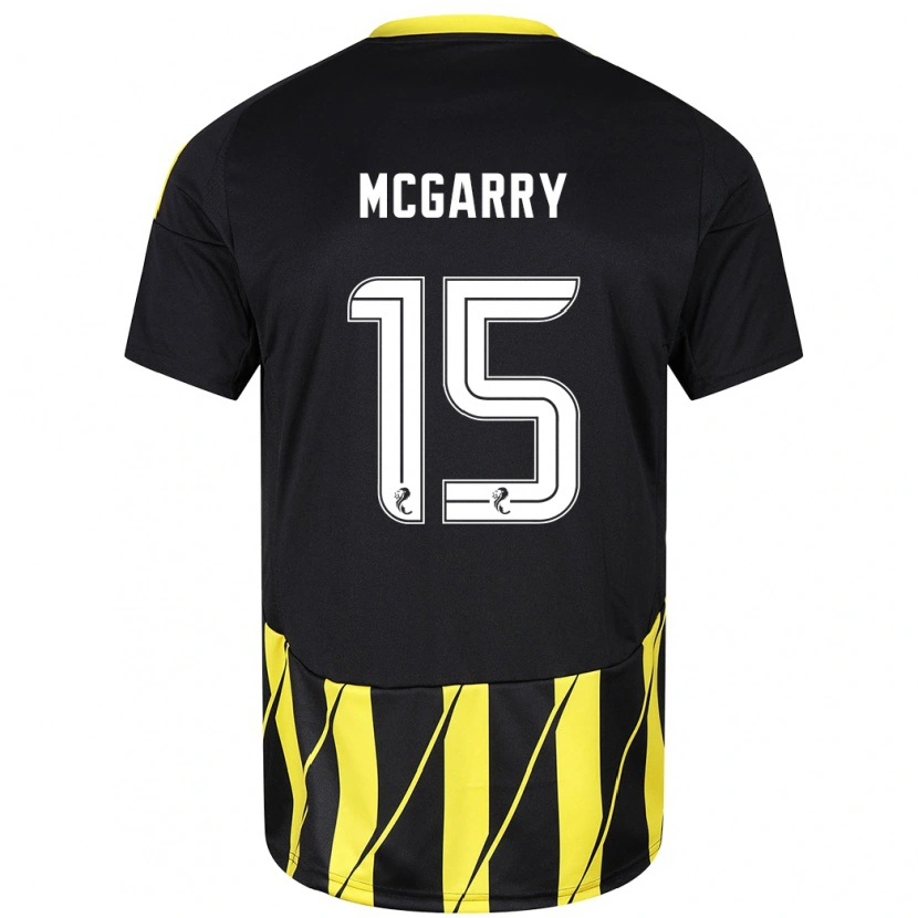 Danxen Kinder James Mcgarry #15 Schwarz Gelb Auswärtstrikot Trikot 2024/25 T-Shirt Schweiz