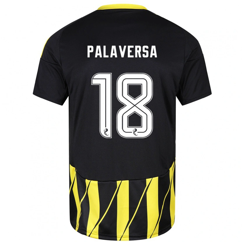 Danxen Kinder Ante Palaversa #18 Schwarz Gelb Auswärtstrikot Trikot 2024/25 T-Shirt Schweiz