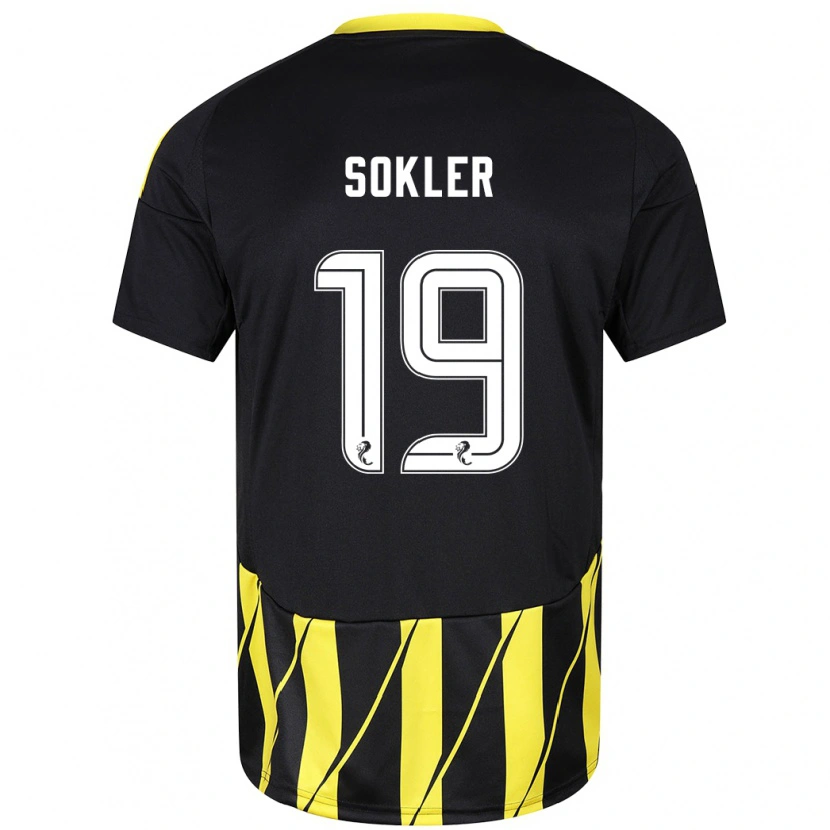 Danxen Kinder Ester Sokler #19 Schwarz Gelb Auswärtstrikot Trikot 2024/25 T-Shirt Schweiz