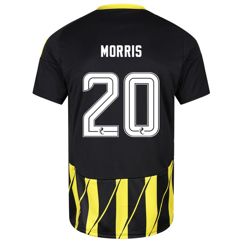 Danxen Kinder Shayden Morris #20 Schwarz Gelb Auswärtstrikot Trikot 2024/25 T-Shirt Schweiz