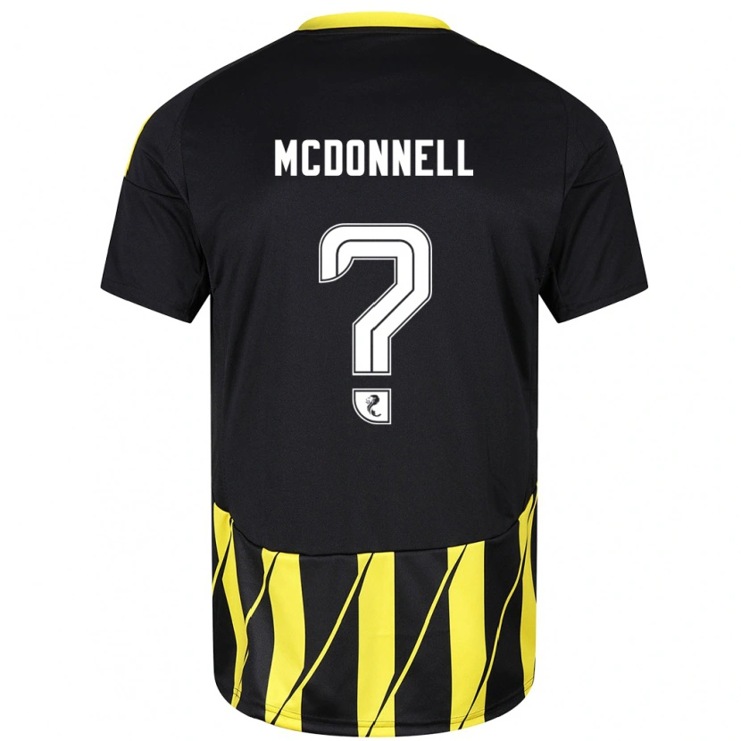 Danxen Kinder Noah Mcdonnell #0 Schwarz Gelb Auswärtstrikot Trikot 2024/25 T-Shirt Schweiz