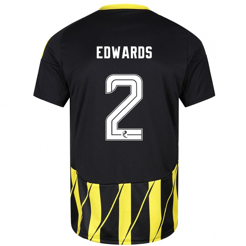 Danxen Kinder Lois Edwards #2 Schwarz Gelb Auswärtstrikot Trikot 2024/25 T-Shirt Schweiz