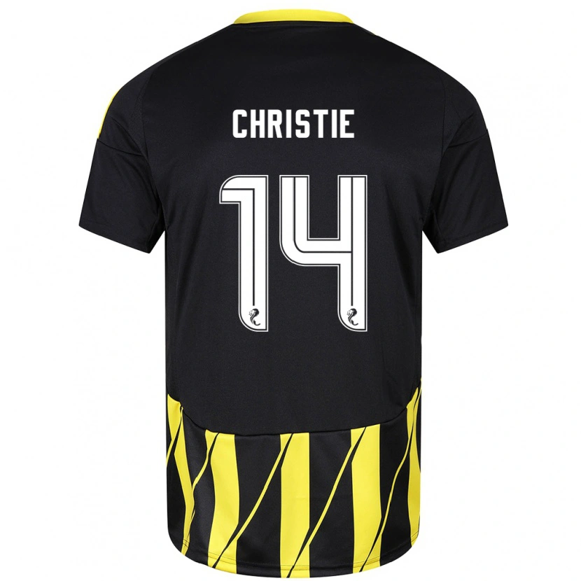 Danxen Kinder Mya Christie #14 Schwarz Gelb Auswärtstrikot Trikot 2024/25 T-Shirt Schweiz