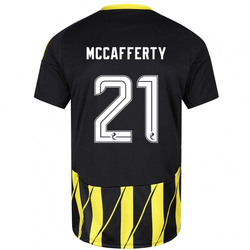 Danxen Kinder Eirinn Mccafferty #21 Schwarz Gelb Auswärtstrikot Trikot 2024/25 T-Shirt Schweiz