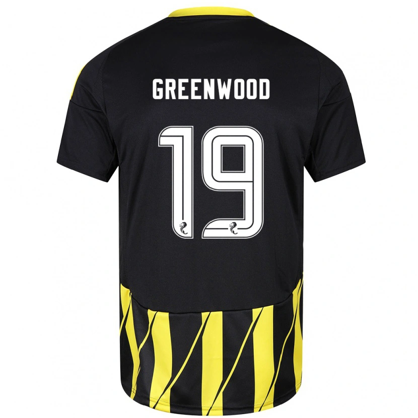 Danxen Kinder Brodie Greenwood #19 Schwarz Gelb Auswärtstrikot Trikot 2024/25 T-Shirt Schweiz