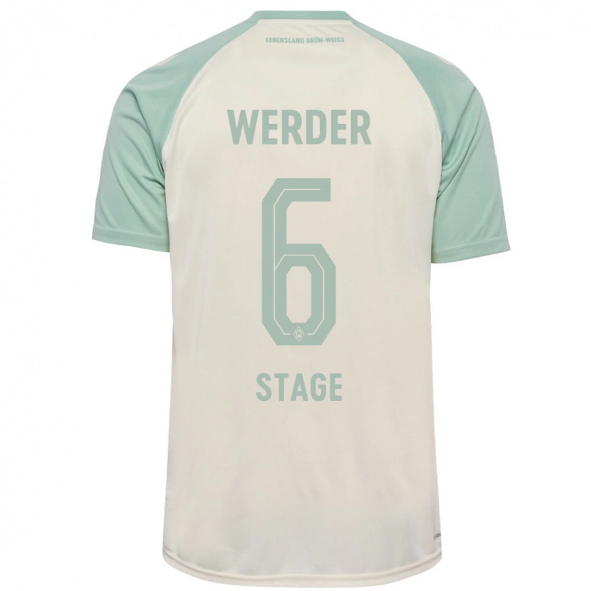 Danxen Kinder Jens Stage #6 Cremeweiß Hellgrün Auswärtstrikot Trikot 2024/25 T-Shirt Schweiz