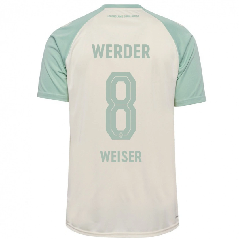 Danxen Kinder Mitchell Weiser #8 Cremeweiß Hellgrün Auswärtstrikot Trikot 2024/25 T-Shirt Schweiz