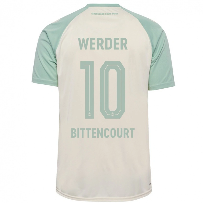 Danxen Kinder Leonardo Bittencourt #10 Cremeweiß Hellgrün Auswärtstrikot Trikot 2024/25 T-Shirt Schweiz