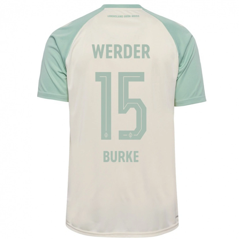 Danxen Kinder Oliver Burke #15 Cremeweiß Hellgrün Auswärtstrikot Trikot 2024/25 T-Shirt Schweiz