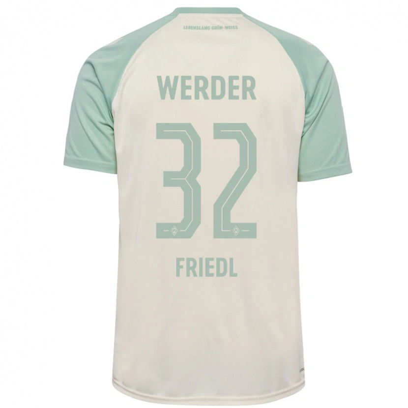 Danxen Kinder Marco Friedl #32 Cremeweiß Hellgrün Auswärtstrikot Trikot 2024/25 T-Shirt Schweiz