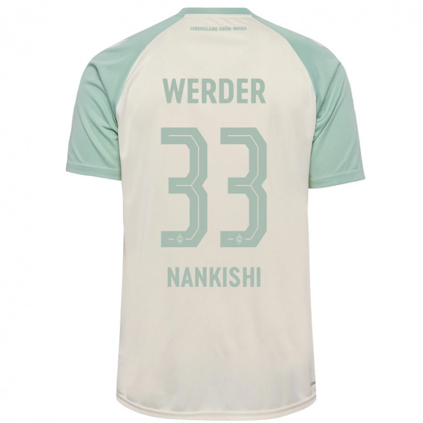 Danxen Kinder Abdenego Nankishi #33 Cremeweiß Hellgrün Auswärtstrikot Trikot 2024/25 T-Shirt Schweiz