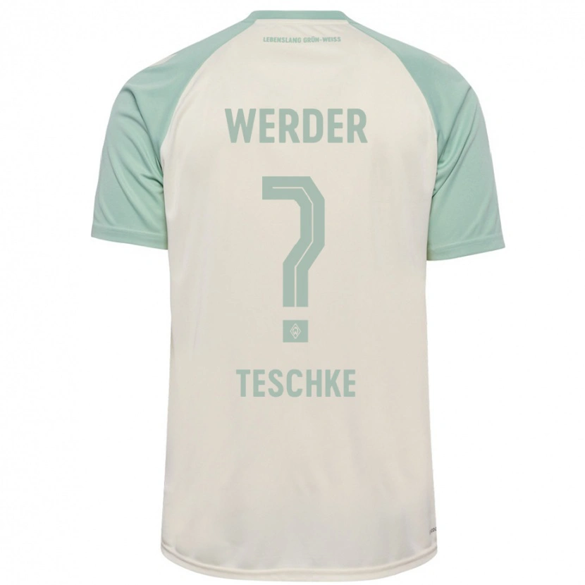 Danxen Kinder Tim Teschke #0 Cremeweiß Hellgrün Auswärtstrikot Trikot 2024/25 T-Shirt Schweiz