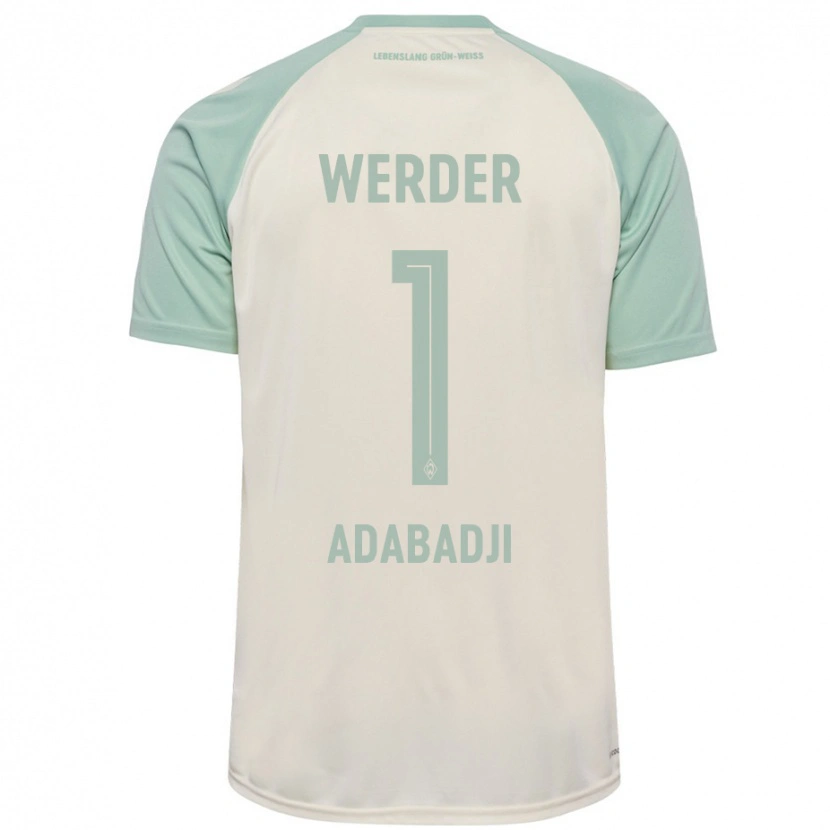 Danxen Kinder Kwassi-Vivien Felix Adabadji #1 Cremeweiß Hellgrün Auswärtstrikot Trikot 2024/25 T-Shirt Schweiz