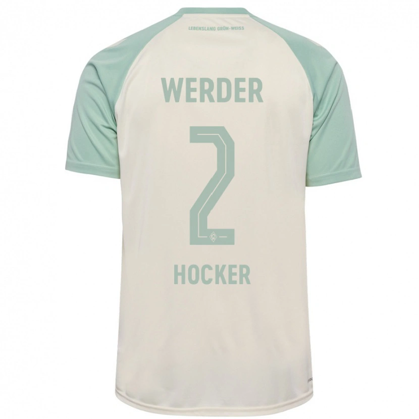 Danxen Kinder Luca Höcker #2 Cremeweiß Hellgrün Auswärtstrikot Trikot 2024/25 T-Shirt Schweiz