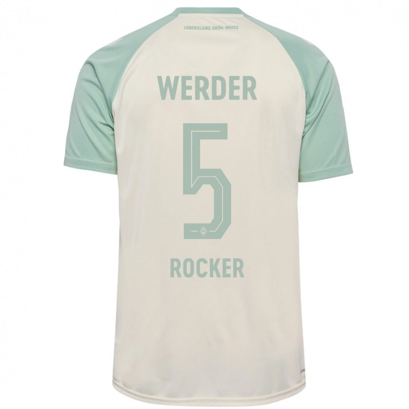 Danxen Kinder Cimo Röcker #5 Cremeweiß Hellgrün Auswärtstrikot Trikot 2024/25 T-Shirt Schweiz