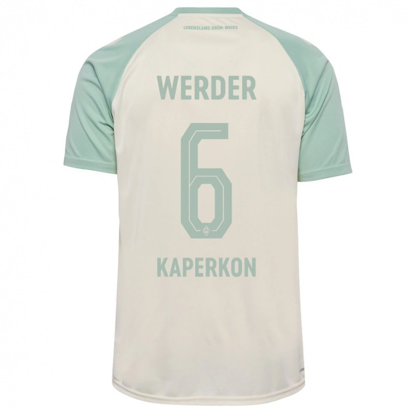 Danxen Kinder Tom Kaperkon #6 Cremeweiß Hellgrün Auswärtstrikot Trikot 2024/25 T-Shirt Schweiz