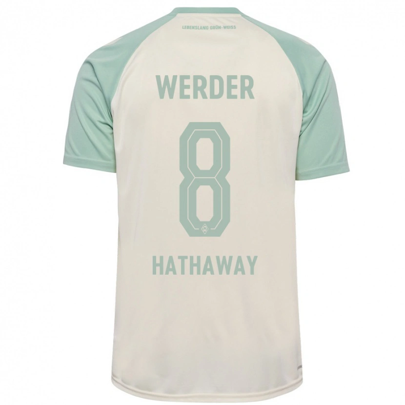 Danxen Kinder Max Hathaway #8 Cremeweiß Hellgrün Auswärtstrikot Trikot 2024/25 T-Shirt Schweiz