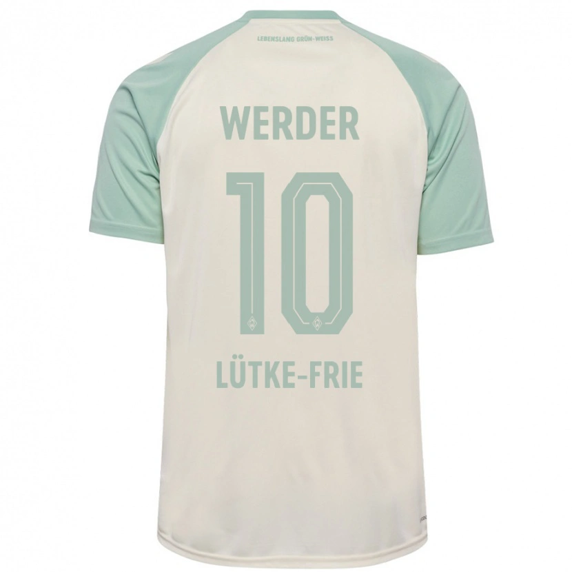 Danxen Kinder Dennis Lütke-Frie #10 Cremeweiß Hellgrün Auswärtstrikot Trikot 2024/25 T-Shirt Schweiz