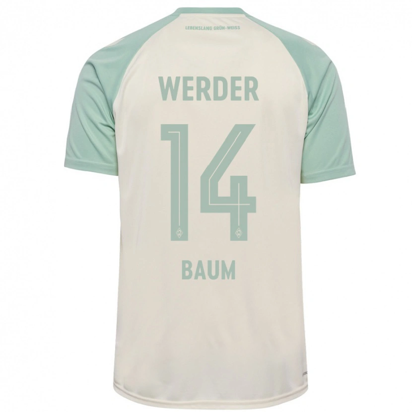 Danxen Kinder Lennart Baum #14 Cremeweiß Hellgrün Auswärtstrikot Trikot 2024/25 T-Shirt Schweiz