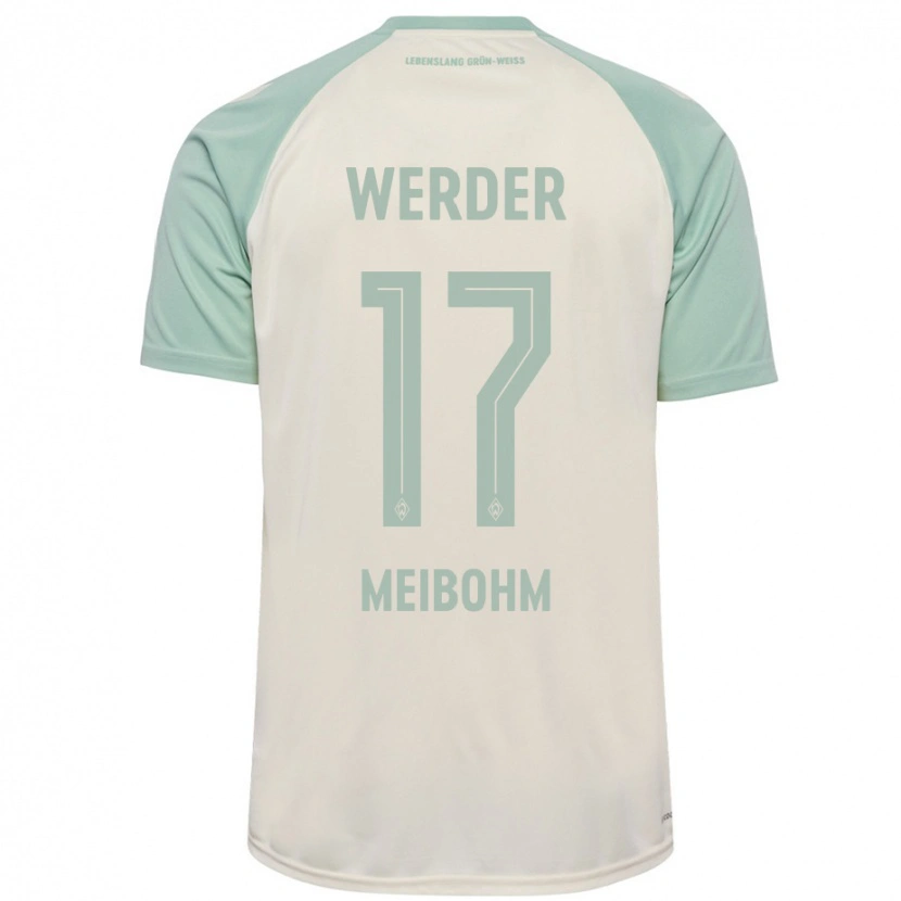 Danxen Kinder Joel Meibohm #17 Cremeweiß Hellgrün Auswärtstrikot Trikot 2024/25 T-Shirt Schweiz