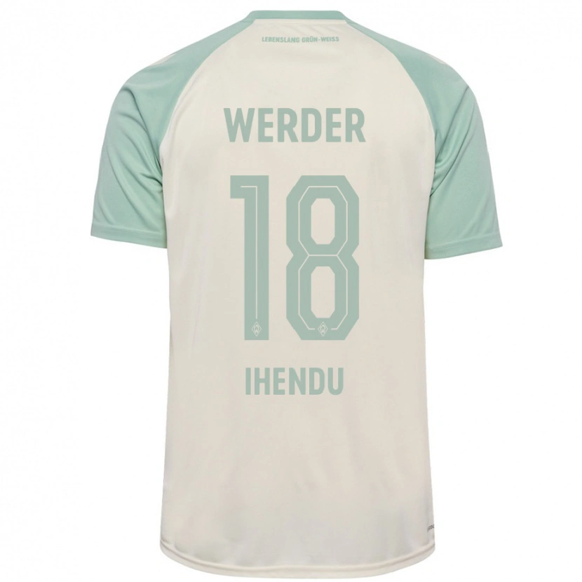 Danxen Kinder Daniel Ihendu #18 Cremeweiß Hellgrün Auswärtstrikot Trikot 2024/25 T-Shirt Schweiz