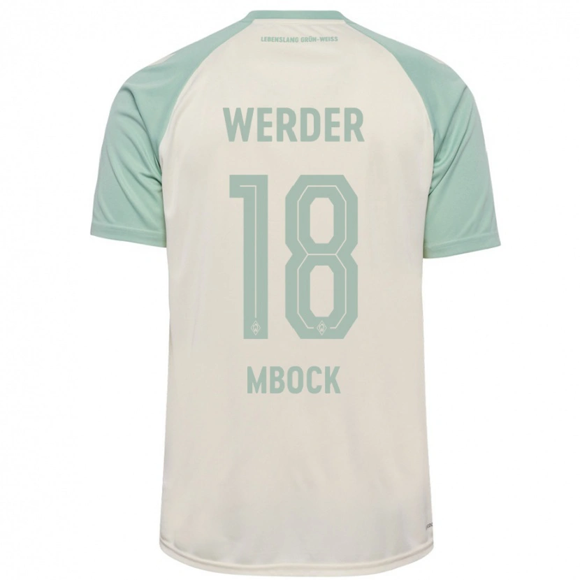 Danxen Kinder Princewill Mbock #18 Cremeweiß Hellgrün Auswärtstrikot Trikot 2024/25 T-Shirt Schweiz