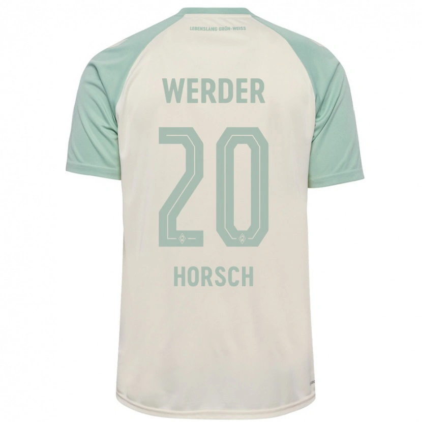 Danxen Kinder Jonas Horsch #20 Cremeweiß Hellgrün Auswärtstrikot Trikot 2024/25 T-Shirt Schweiz