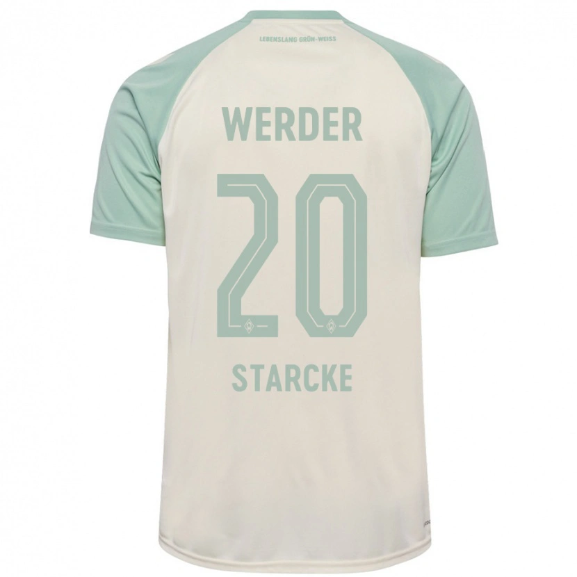 Danxen Kinder Bennet Starcke #20 Cremeweiß Hellgrün Auswärtstrikot Trikot 2024/25 T-Shirt Schweiz