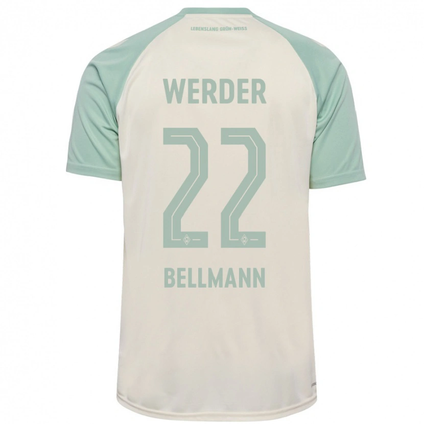 Danxen Kinder Paul Bellmann #22 Cremeweiß Hellgrün Auswärtstrikot Trikot 2024/25 T-Shirt Schweiz