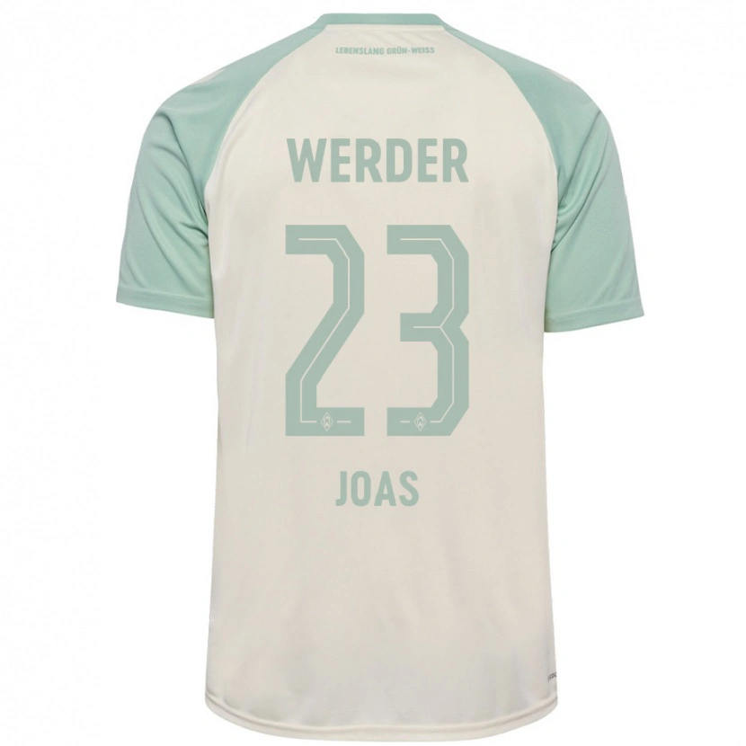 Danxen Kinder Julius Joas #23 Cremeweiß Hellgrün Auswärtstrikot Trikot 2024/25 T-Shirt Schweiz