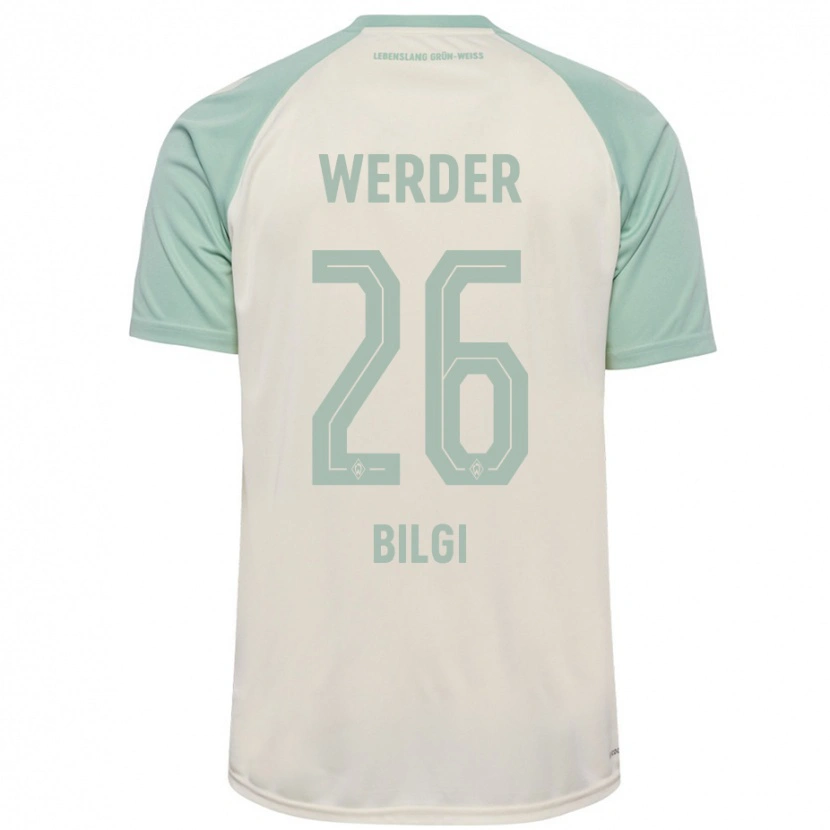 Danxen Kinder Süleyman Bilgi #26 Cremeweiß Hellgrün Auswärtstrikot Trikot 2024/25 T-Shirt Schweiz