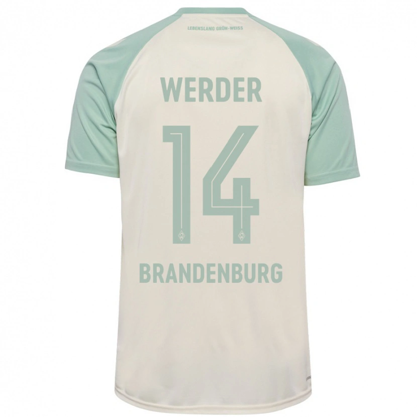 Danxen Kinder Michaela Brandenburg #14 Cremeweiß Hellgrün Auswärtstrikot Trikot 2024/25 T-Shirt Schweiz