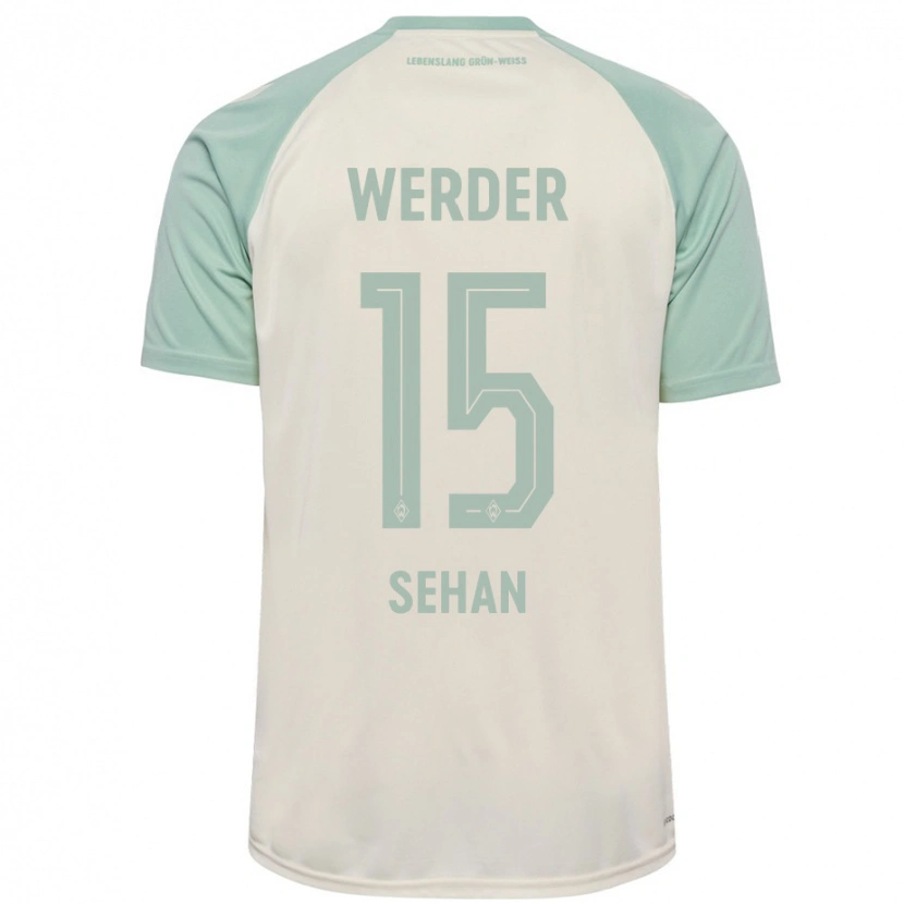 Danxen Kinder Jasmin Sehan #15 Cremeweiß Hellgrün Auswärtstrikot Trikot 2024/25 T-Shirt Schweiz