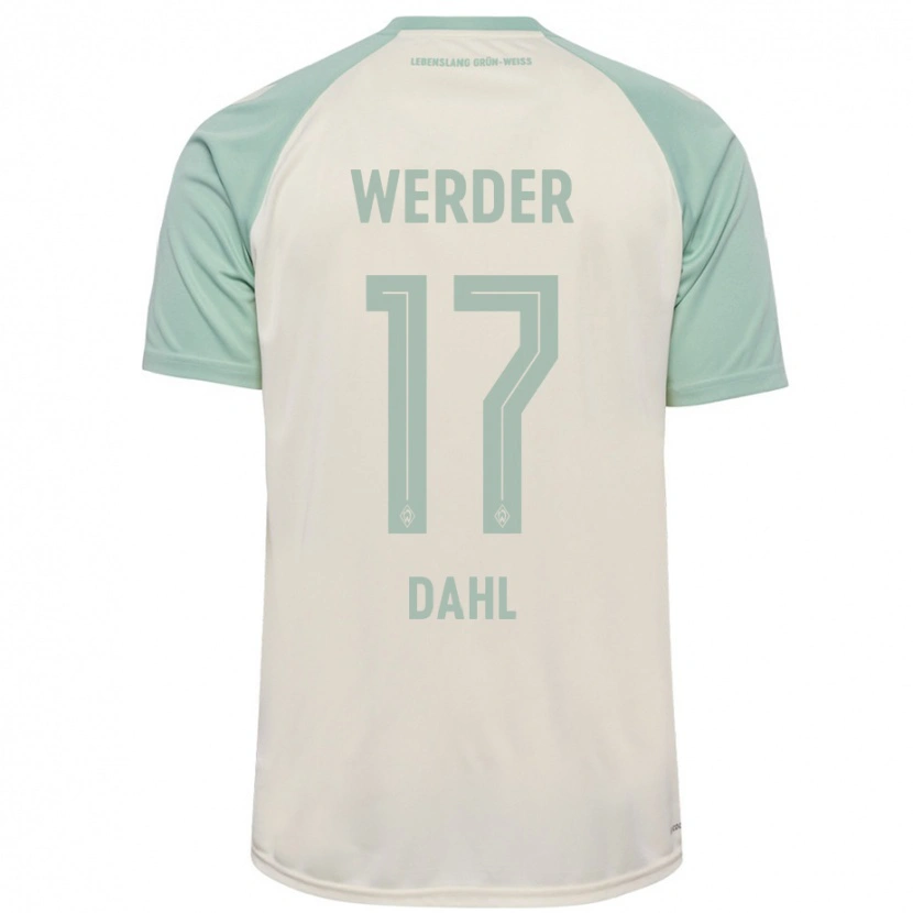 Danxen Kinder Amira Dahl #17 Cremeweiß Hellgrün Auswärtstrikot Trikot 2024/25 T-Shirt Schweiz