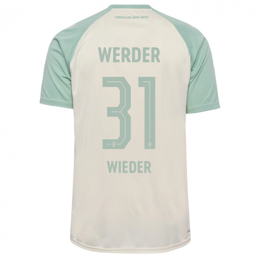 Danxen Kinder Verena Wieder #31 Cremeweiß Hellgrün Auswärtstrikot Trikot 2024/25 T-Shirt Schweiz