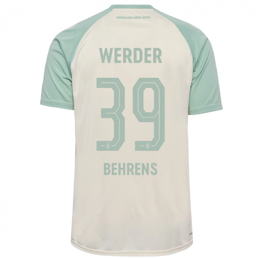 Danxen Kinder Jette Behrens #39 Cremeweiß Hellgrün Auswärtstrikot Trikot 2024/25 T-Shirt Schweiz