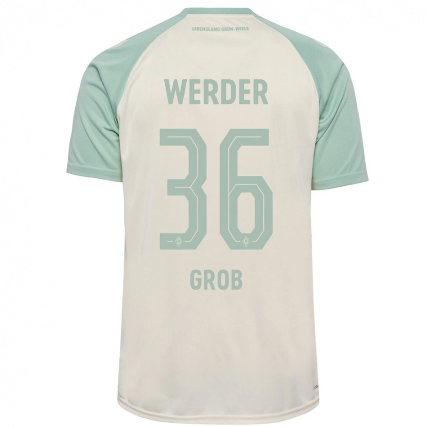 Danxen Kinder Christian Groß #36 Cremeweiß Hellgrün Auswärtstrikot Trikot 2024/25 T-Shirt Schweiz