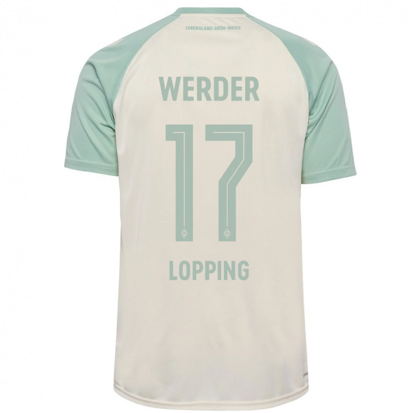 Danxen Kinder Jakob Löpping #17 Cremeweiß Hellgrün Auswärtstrikot Trikot 2024/25 T-Shirt Schweiz