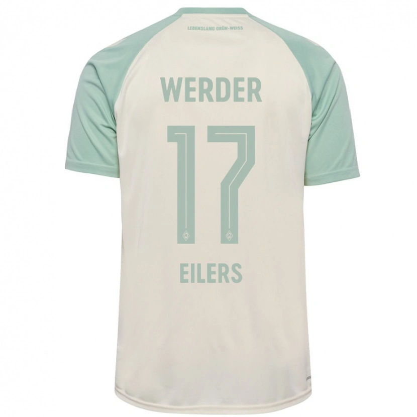 Danxen Kinder Jonas Eilers #17 Cremeweiß Hellgrün Auswärtstrikot Trikot 2024/25 T-Shirt Schweiz