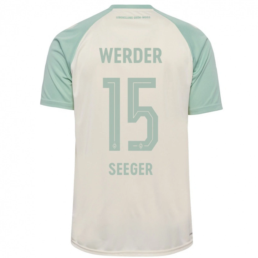 Danxen Kinder Ben Ekobena-Seeger #15 Cremeweiß Hellgrün Auswärtstrikot Trikot 2024/25 T-Shirt Schweiz