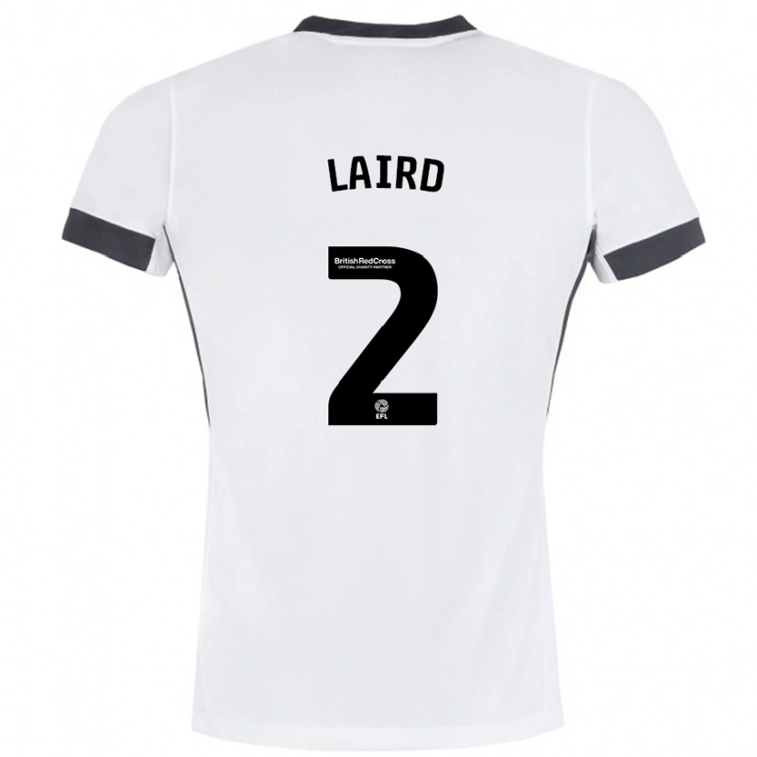 Danxen Kinder Ethan Laird #2 Weiß Schwarz Auswärtstrikot Trikot 2024/25 T-Shirt Schweiz