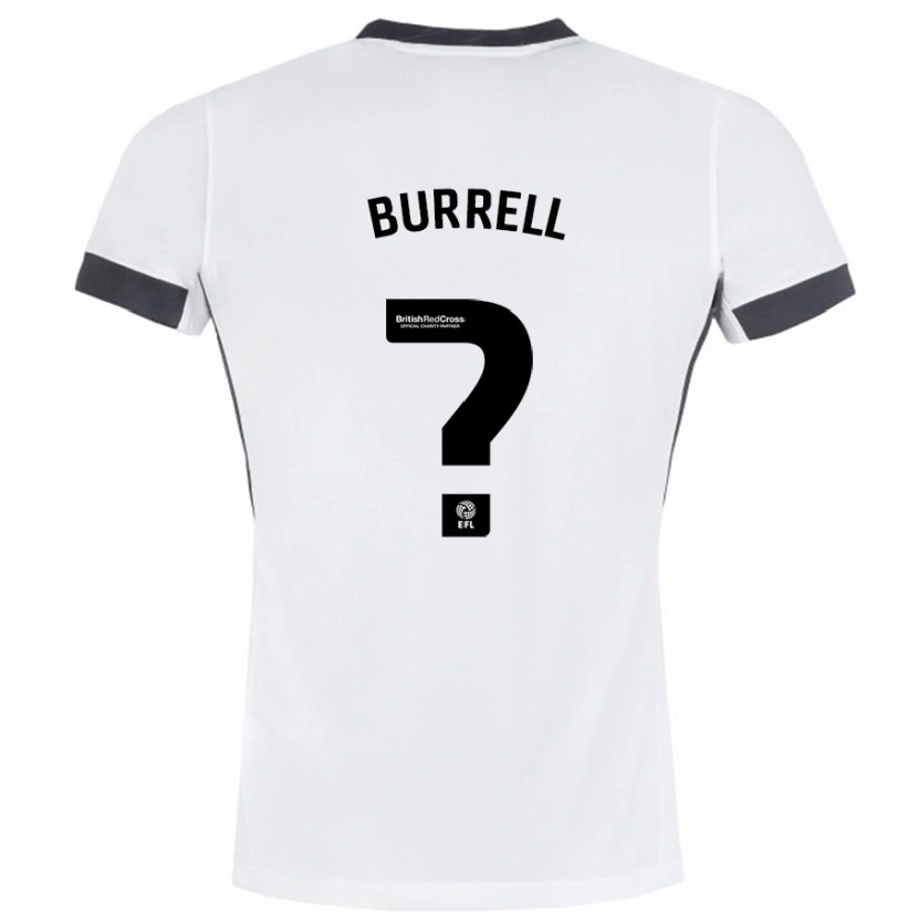 Danxen Kinder Will Burrell #0 Weiß Schwarz Auswärtstrikot Trikot 2024/25 T-Shirt Schweiz