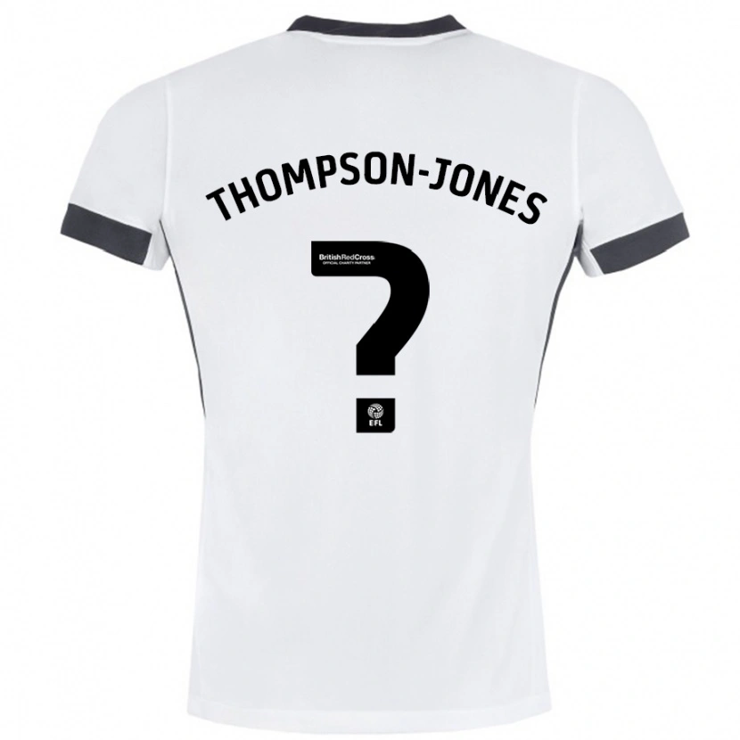 Danxen Kinder Riquelme Thompson-Jones #0 Weiß Schwarz Auswärtstrikot Trikot 2024/25 T-Shirt Schweiz