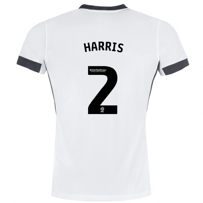 Danxen Kinder Martha Harris #2 Weiß Schwarz Auswärtstrikot Trikot 2024/25 T-Shirt Schweiz