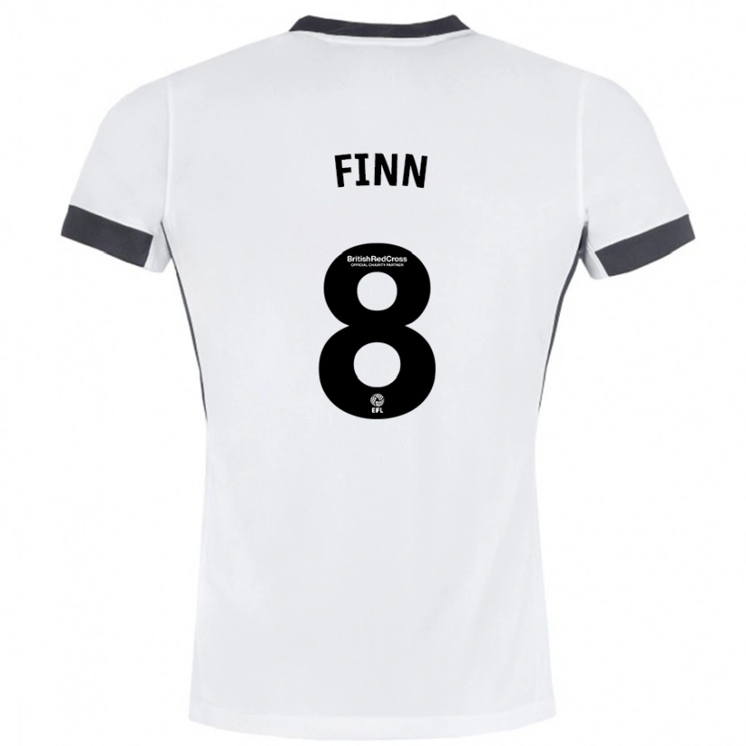 Danxen Kinder Jamie Finn #8 Weiß Schwarz Auswärtstrikot Trikot 2024/25 T-Shirt Schweiz