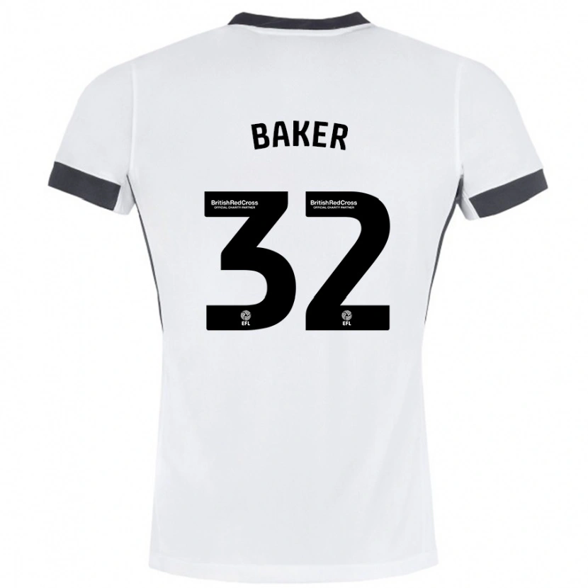 Danxen Kinder Ava Baker #32 Weiß Schwarz Auswärtstrikot Trikot 2024/25 T-Shirt Schweiz