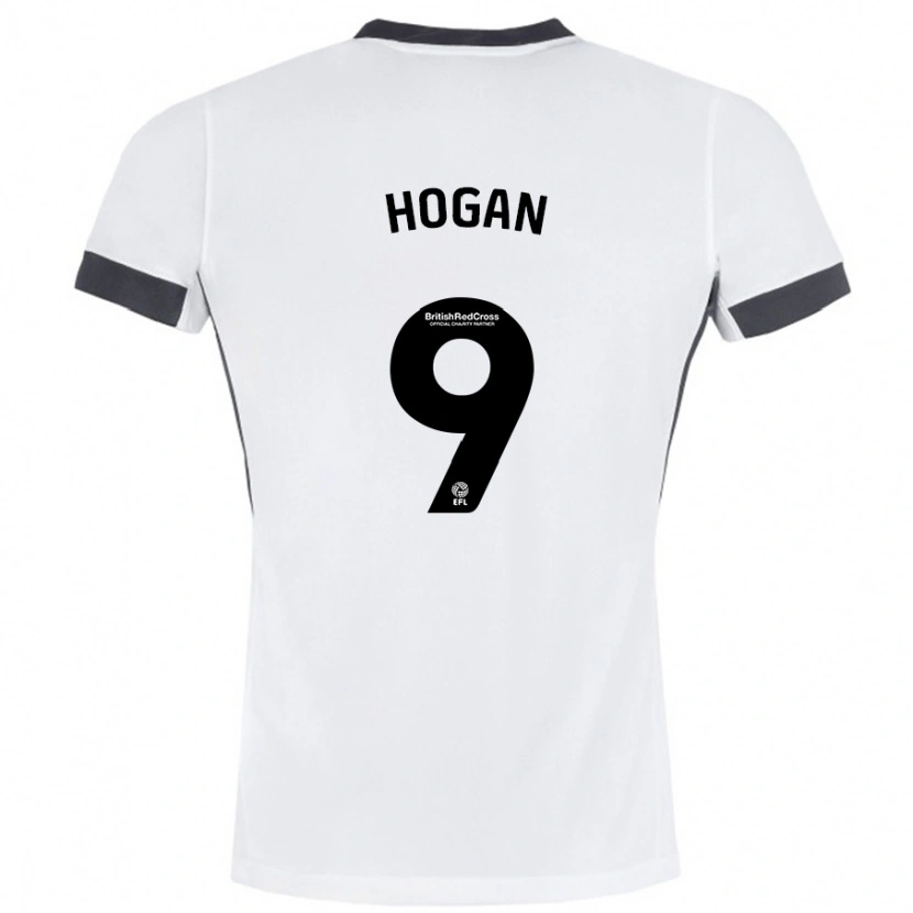 Danxen Kinder Scott Hogan #9 Weiß Schwarz Auswärtstrikot Trikot 2024/25 T-Shirt Schweiz