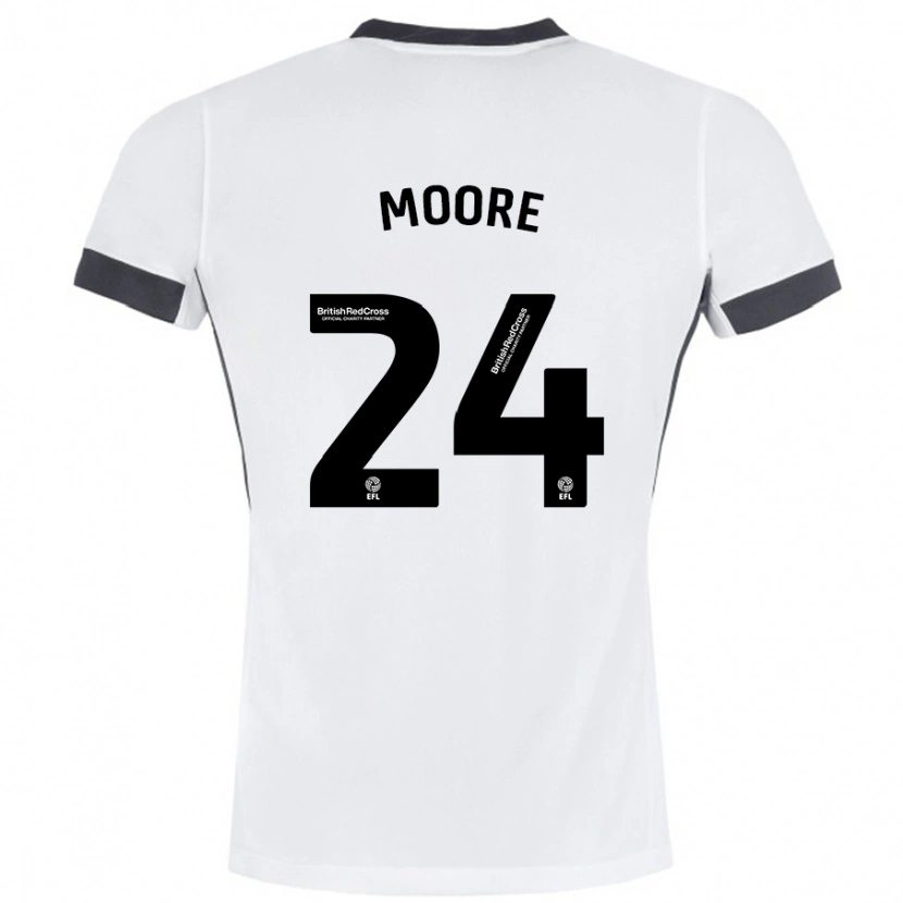 Danxen Kinder Jade Ellis Moore #24 Weiß Schwarz Auswärtstrikot Trikot 2024/25 T-Shirt Schweiz