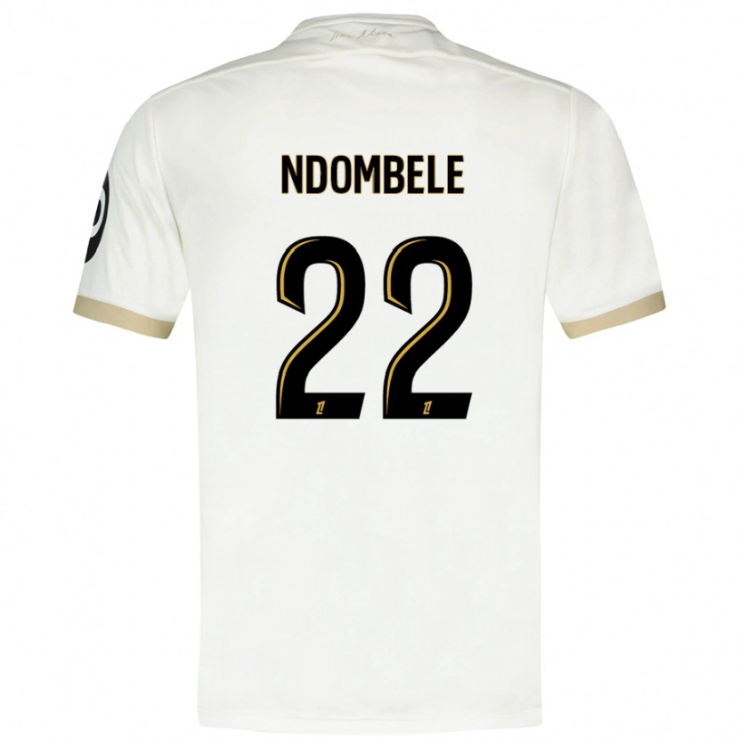 Danxen Kinder Tanguy Ndombélé #22 Weißgold Auswärtstrikot Trikot 2024/25 T-Shirt Schweiz