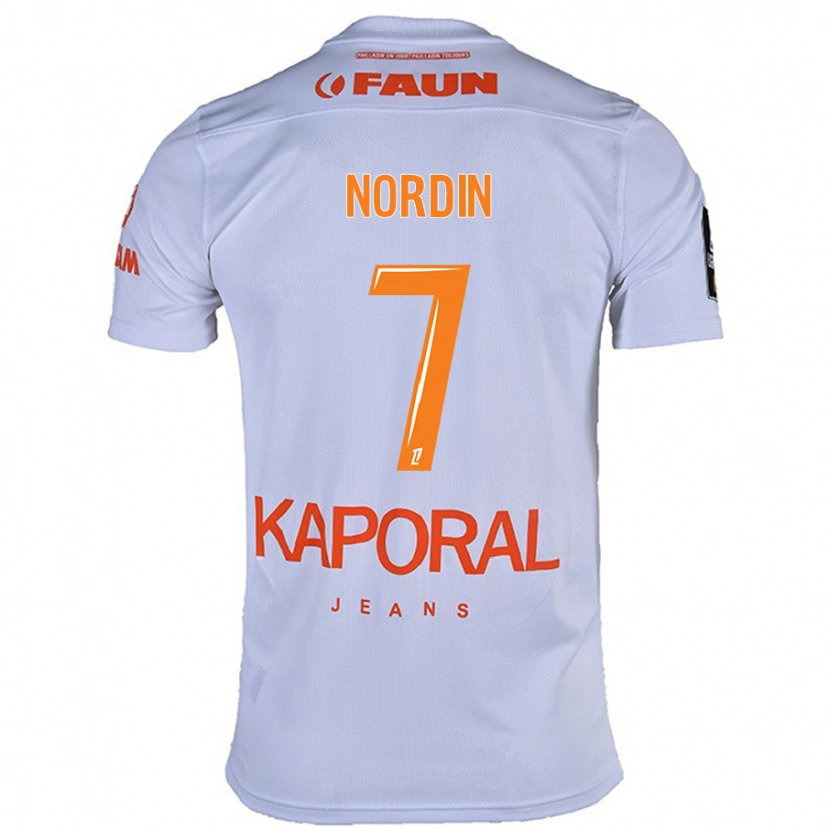 Danxen Kinder Arnaud Nordin #7 Weiß Auswärtstrikot Trikot 2024/25 T-Shirt Schweiz